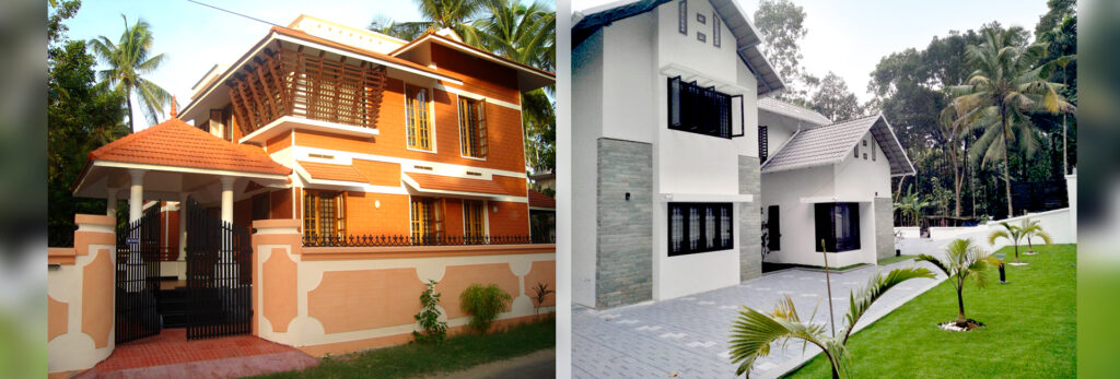 House made with soil and Cement Interlock Blocks